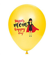 The Magic Balloon Store - Happy Mother’s Day Balloon, ‘Super Mom Happy Day’ balloons for Decor