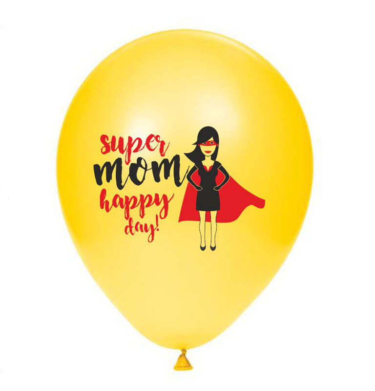 The Magic Balloon Store - Happy Mother’s Day Balloon, ‘Super Mom Happy Day’ balloons for Decor