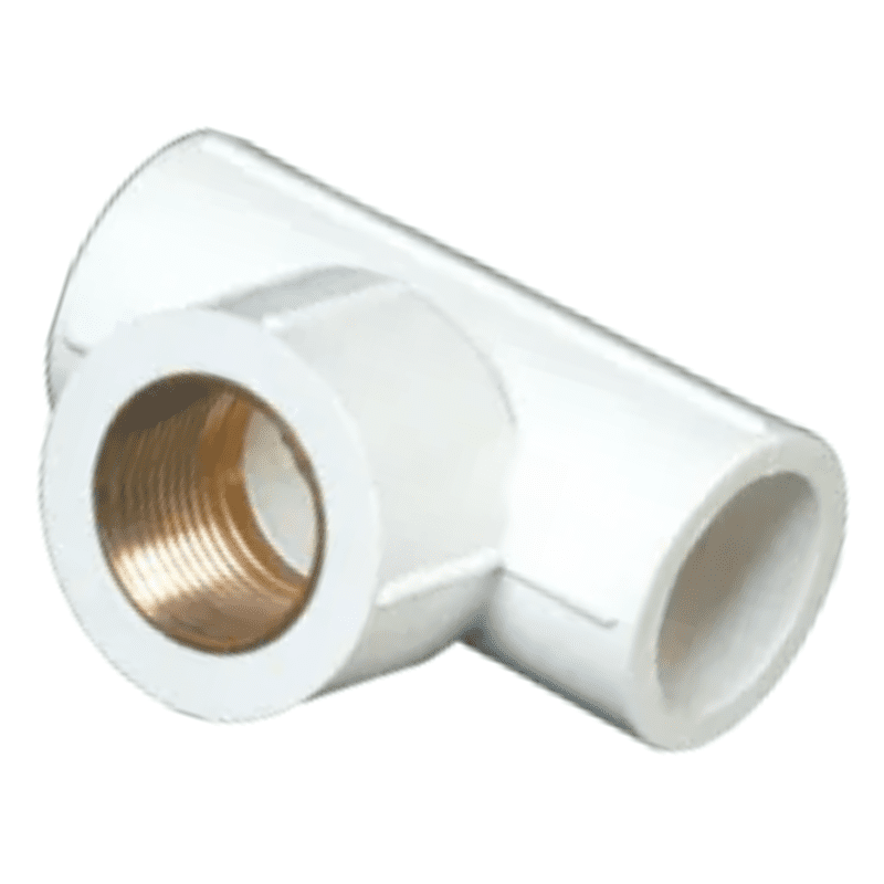 Threaded Tee (Brass), 25*20mm, 1*3/4(Inch), Supreme Aqua Gold uPVC High Pressure Plumbing System