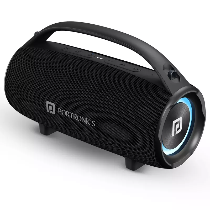 Portronics Thunder 2.0 60W Wireless Bluetooth Party Speaker with Dual Passive Radiator (black) Portronics Thunder 2.0 60W Wireless Bluetooth Party Speaker with Dual Passive Radiator (black)