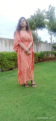 Tie and Dye Kaftan-Peach