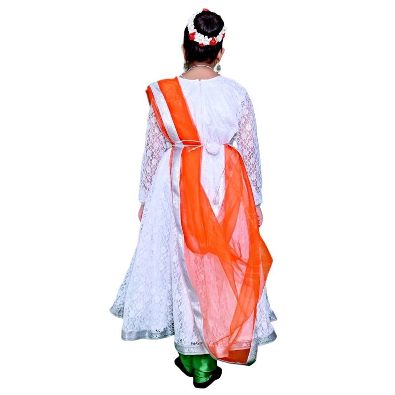 Tiranga Colour Anarkali Fancy Dress Costume Tiranga Colour Anarkali Fancy Dress Costume