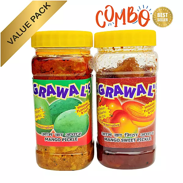 AGRAWAL'S Mango and Mango Sweet Pickle Combo 450 GMS