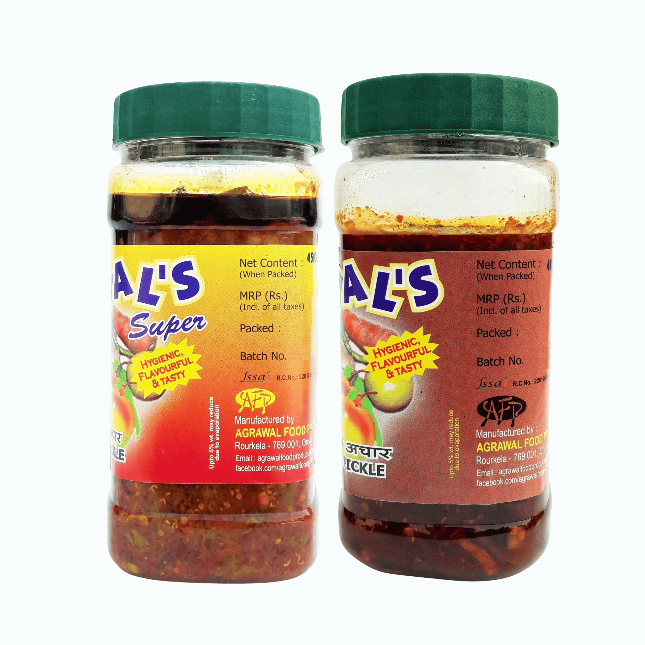 AGRAWAL'S Mixed Pickle Combo -Mixed and Mixed Sweet Pickle - 900 GMS Pack of 4