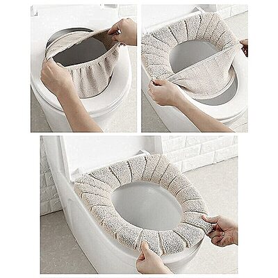 Toilet Seat Cover Washable Cushion Mat Pack of 2 Toilet Seat Cover Washable Cushion Mat Pack of 2