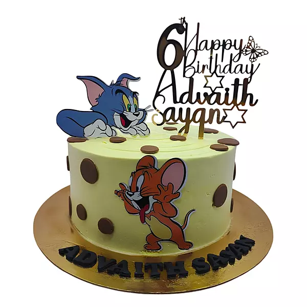 Tom & Jerry Theme Cake