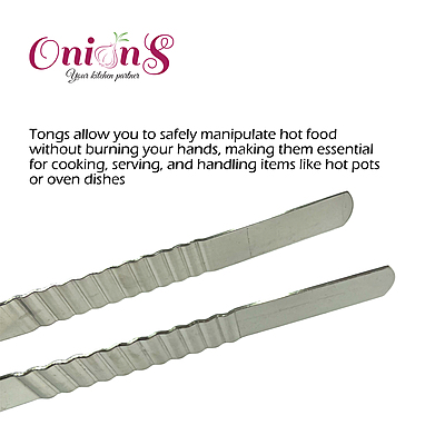 Onions Stainless Steel Sanman Kitchen Tongs, Chimta for Roti, Chapati Chimta, chipya,