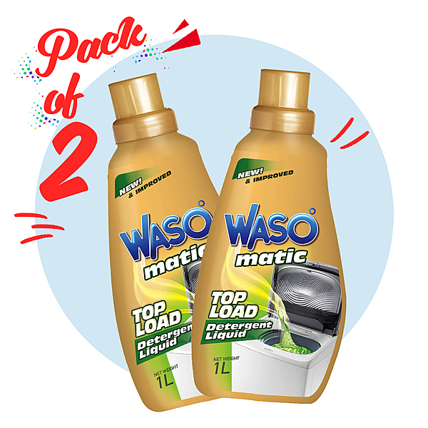 WASO | Top Load Detergent Liquid 1L (Pack of 2)