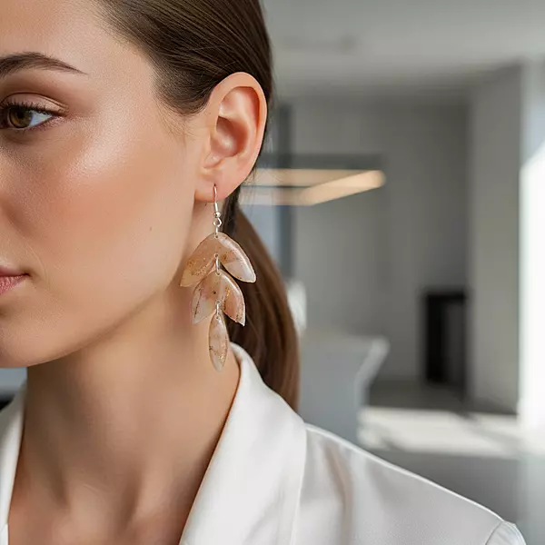 Glossed Earth Dangle earrings
