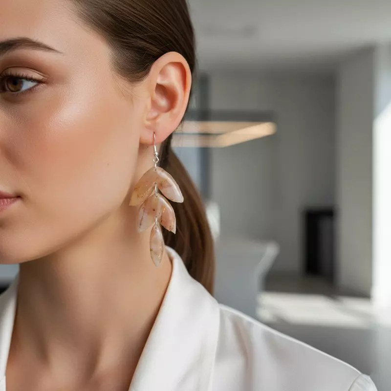 Glossed Earth Dangle earrings