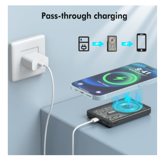 Champion 10000mAh Magnetic Wireless Transparent Power Bank – PD Fast Charging for iPhone & Android Champion 10000mAh Magnetic Wireless Transparent Power Bank – PD Fast Charging for iPhone & Android