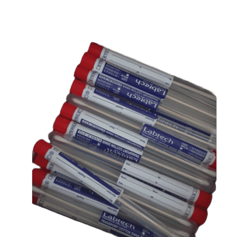 Transport Cotton Swab in Tube 13 X150 ETO Sterile Pack of 100 Pieces