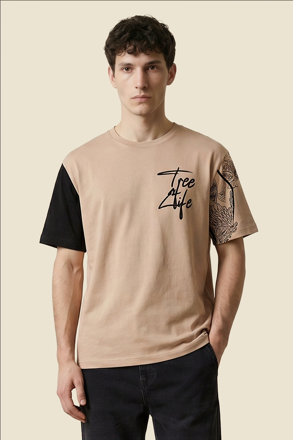 Men's Colour Block Tshirt