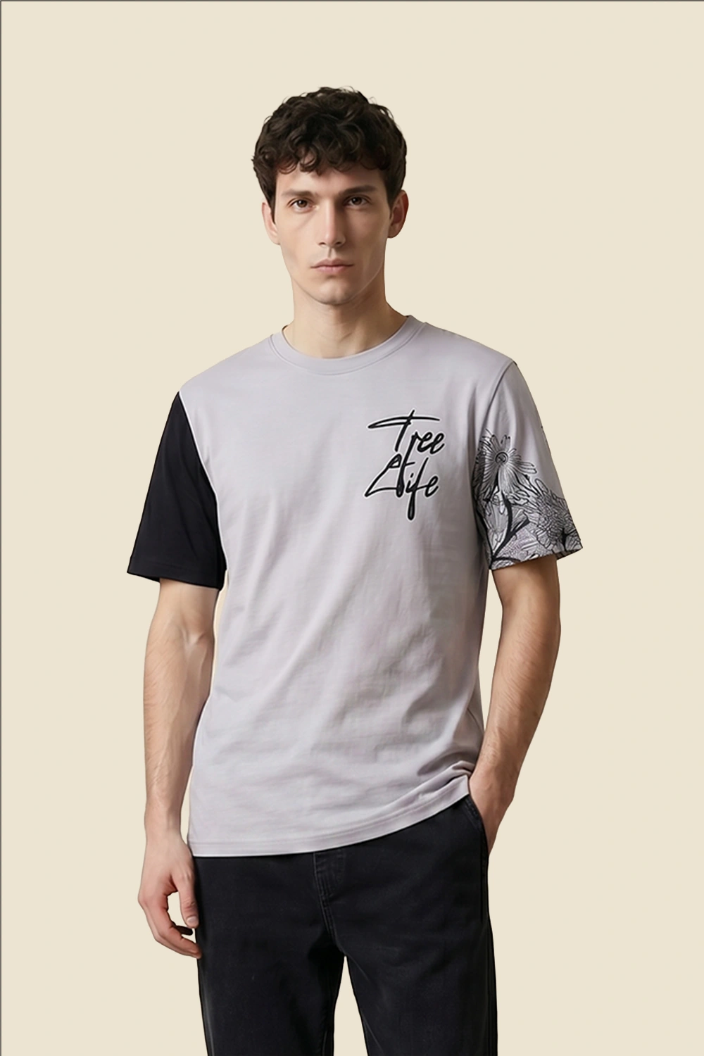 Men's Colour Block Tshirt