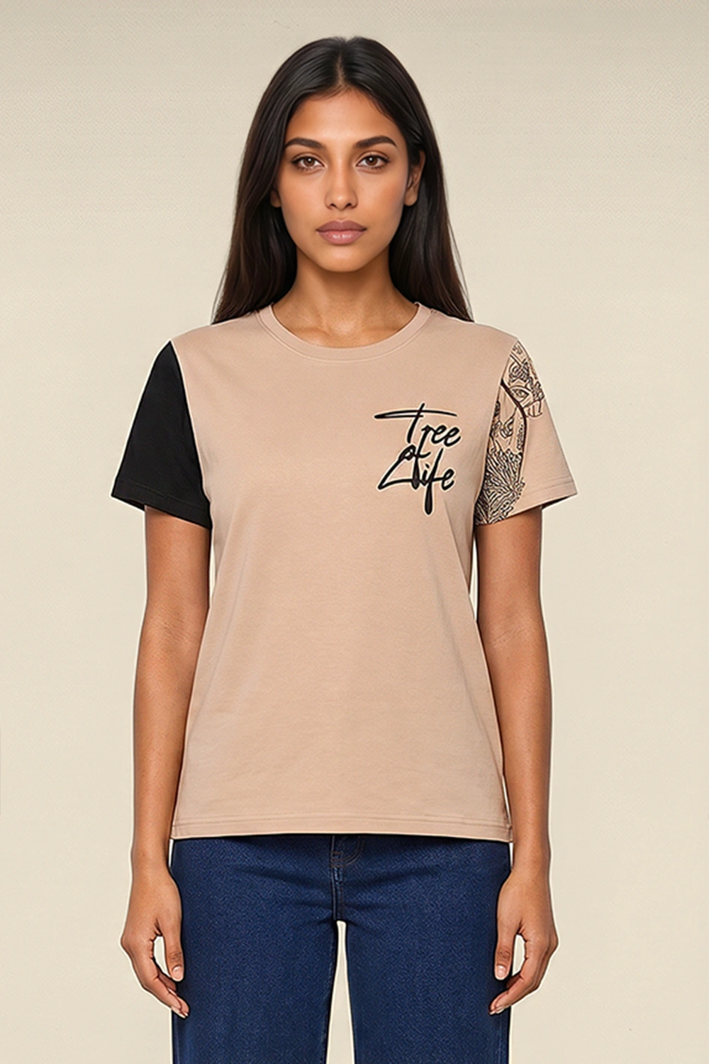 Women's Colour Block Tshirt