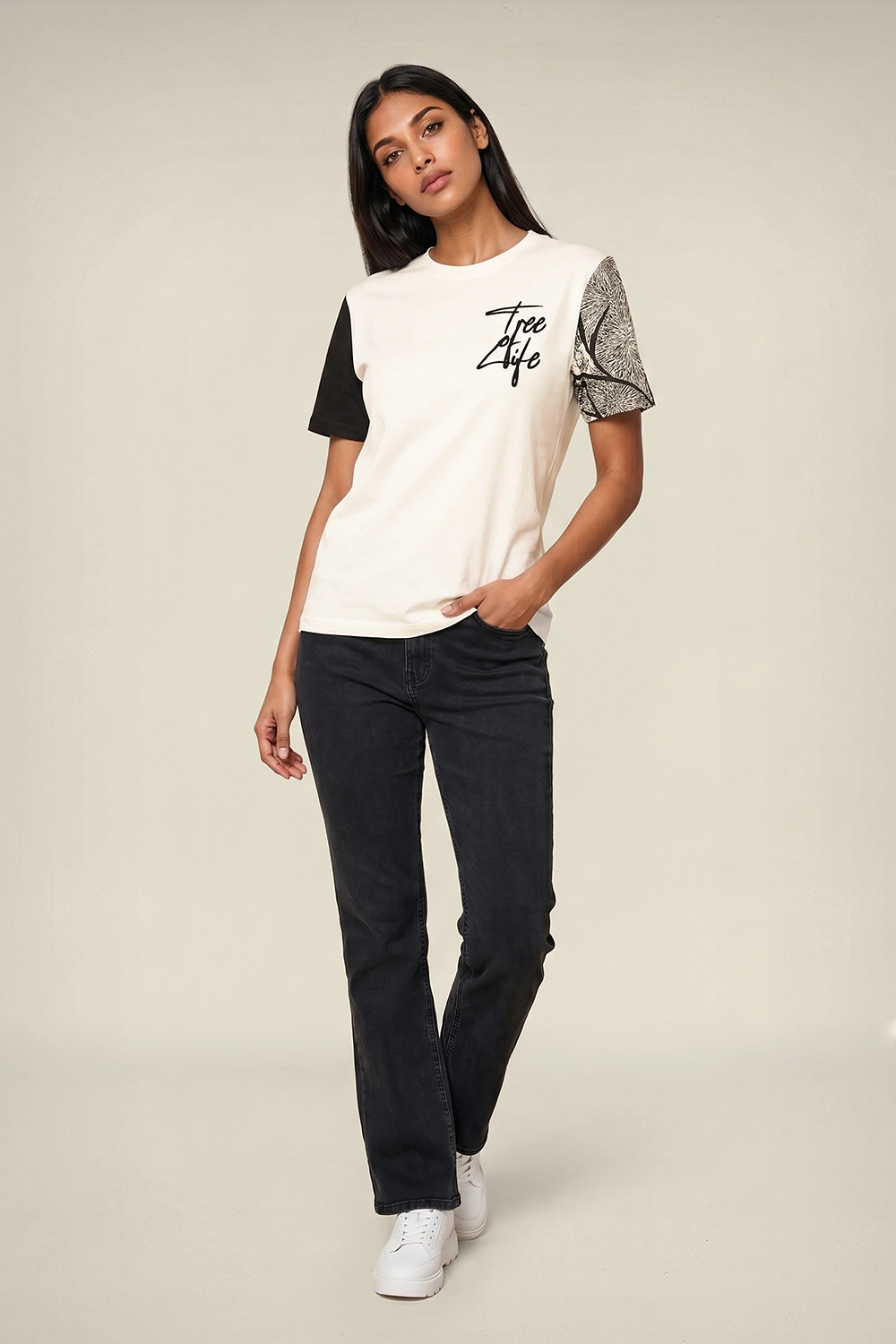 Women's Colour Block Tshirt
