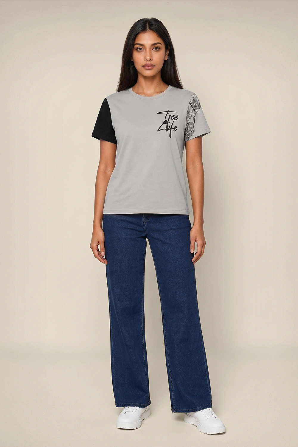 Women's Colour Block Tshirt