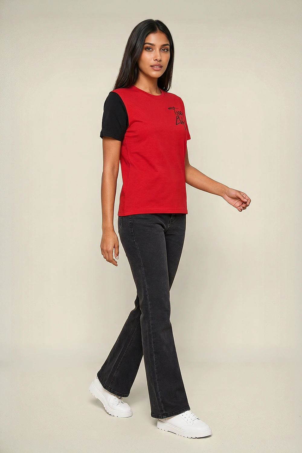Women's Colour Block Tshirt