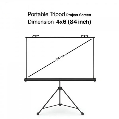 Tripod Projection Screen Anti-Creased,Imported High Gain Fabric, Diagonal, Supports Full HD 1080P, UHD-4K Tripod Projection Screen Anti-Creased,Imported High Gain Fabric, Diagonal, Supports Full HD 1080P, UHD-4K