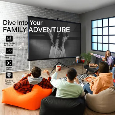 Tripod Projection Screen Anti-Creased,Imported High Gain Fabric, Diagonal, Supports Full HD 1080P, UHD-4K Tripod Projection Screen Anti-Creased,Imported High Gain Fabric, Diagonal, Supports Full HD 1080P, UHD-4K