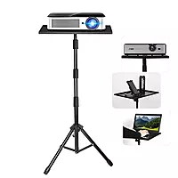 Projector Tripod Stand 15KG Load Capacity | Adjustable Height Laptop & Projector Stand with Tray | Foldable Heavy Duty Stand