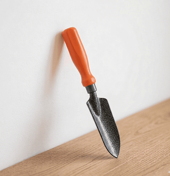 Narrow Garden Trowel Tool | Iron Blade with Plastic Handle
