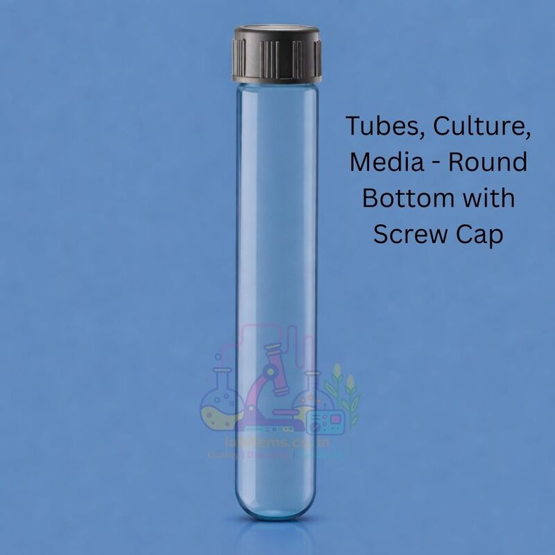 Tubes, Culture, Media - Round Bottom with Screw Cap