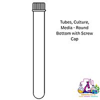 Tubes, Culture, Media - Round Bottom with Screw Cap