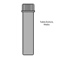 Tubes Culture, Media, AMBER, Flat Bottom, with Screw Cap, PTFE liner
