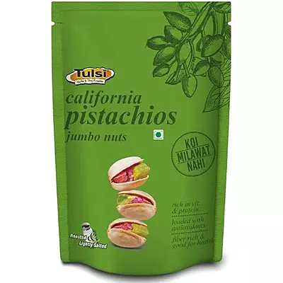 Tulsi Roasted California Pistachios Jumbo Nuts Lightly Salted- 200g