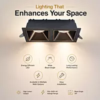 Twin Dual Grille Light 2X10 Watt (Black)