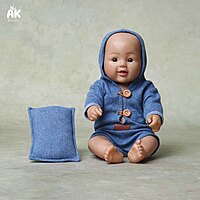 Denim Style Romper - Newborn