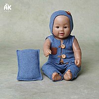 Denim Style Romper - Newborn