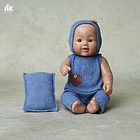 Denim Style Romper - Newborn