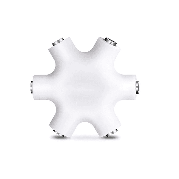 Audio Splitter 1X5 Hexagon Earphone Adaptor with 3.5mm cable Compatible with iOS & Android