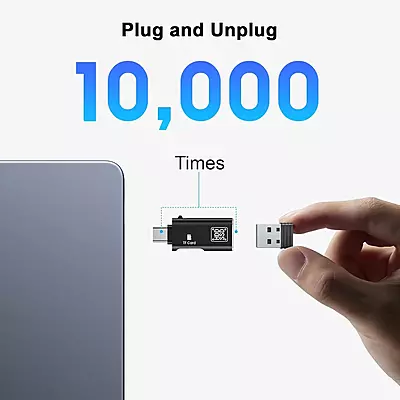2-in-1 Type-C OTG Adapter with USB-A Female & TF Card Reader – 5Gbps USB-C to USB + MicroSD Card Adapter for Laptop, PC & Smartphones