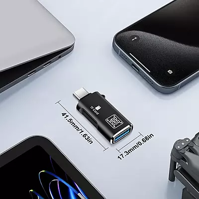 2-in-1 Type-C OTG Adapter with USB-A Female & TF Card Reader – 5Gbps USB-C to USB + MicroSD Card Adapter for Laptop, PC & Smartphones