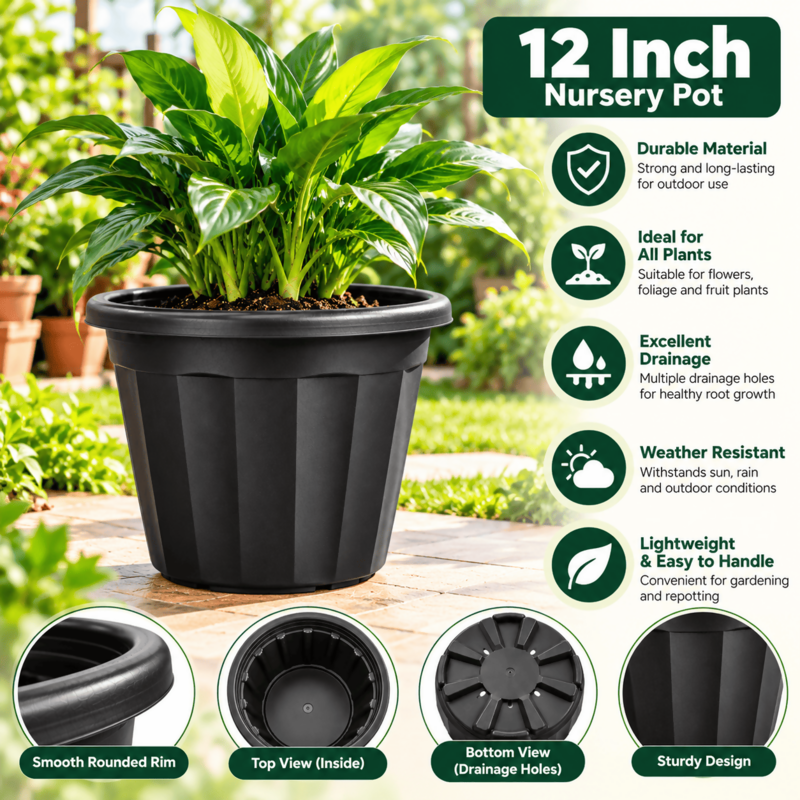 12 Inch Nursery Pot | ECSHA
