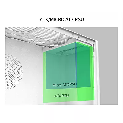 U320 ATX Cabinet With Micro SMPS ULTRA Meash Pannel White U320 ATX Cabinet With Micro SMPS ULTRA Meash Pannel White
