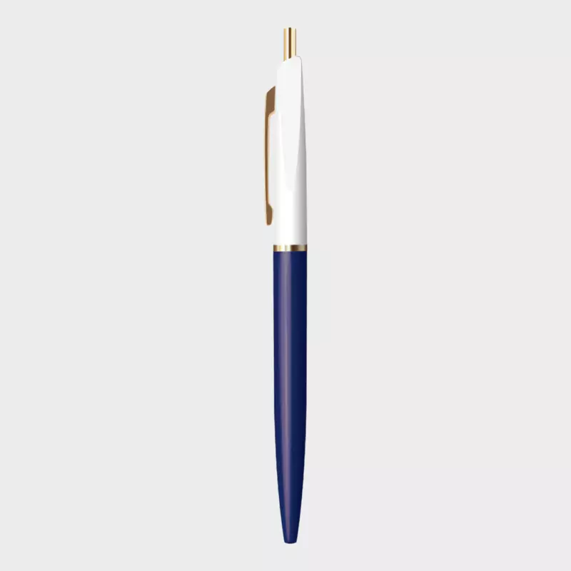 Anterique | Ballpoint Pen | 0.5mm | Black Ink | UBB Snow White | Navy Blue | BP1-SWXNB