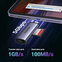 UGREEN 2-in-1 USB-C & USB 3.0 Card Reader – SD & TF Support | High-Speed Data Transfer