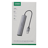 UGREEN USB-C 3-Port USB 3.0 Hub with Gigabit Ethernet Adapter | Plug & Play