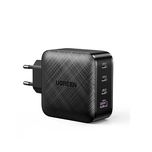 UGREEN 4-Port PD GaN Fast Charger – USB-C & USB-A | Power Delivery | Compact Design