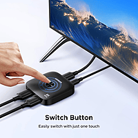 UGREEN HDMI Switcher 2-In-1-Out – Easy Source Switching | Plug & Play
