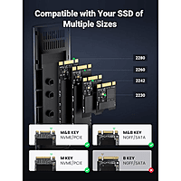 UGREEN M.2 NVMe & SATA SSD Enclosure – USB 3.2 High-Speed External Case |