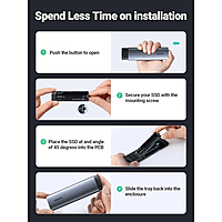 UGREEN M.2 NVMe & SATA SSD Enclosure – USB 3.2 High-Speed External Case |