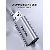 UGREEN USB 2.0 to 3.5mm Audio Adapter – External Sound Card | Plug & Play