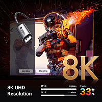 UGREEN USB-C to DisplayPort 8K Cable – High-Resolution Video | Plug & Play