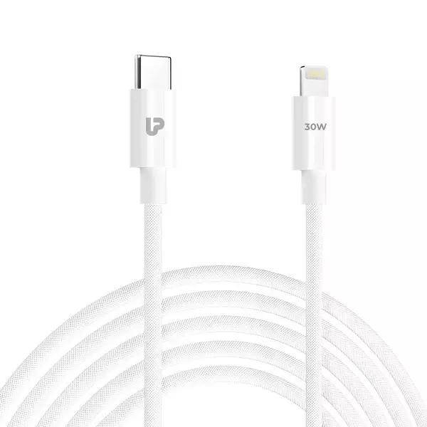 UltraProlink UL1230WHT-0100 - USB C to Lightning Cable Zap+30