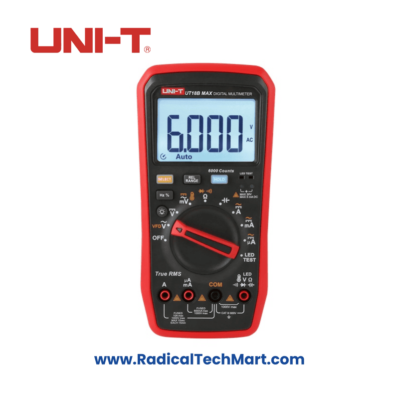 UNI-T UT18B Max True RMS Digital Multimeter with test leads